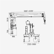 Cần cẩu kính thiên văn gắn trên xe tải 12 tấn - TC300